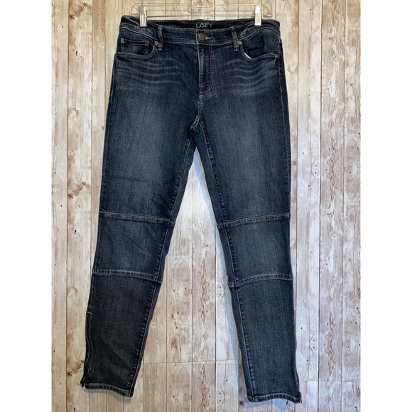 Women's Ann Taylor Loft Modern Skinny Zipper Ankle Jeans Size 28/6 - Picture 1 of 15